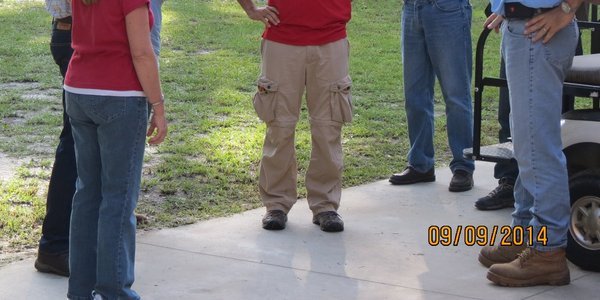 600x300 John Peconom (center) Talking with Deanna & Chris Mericle, David Brown, and FERC Geologist Tony (2 of 2), in FERC and Sabal Trail at the Withlacoochee River in Hamilton County, FL, by Chris Mericle, for WWALS.net, 16 September 2014