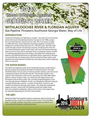 300x388 DD#9 2014 Page 1 of 2, in GWC DD#9: Sabal Trail pipeline threatens Withlacoochee River and Floridan Aquifer, by Georgia Water Coalition, for WWALS.net, 22 October 2014