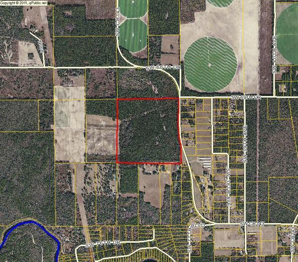 600x529 Parcel 5069-010 aerial, in Lakeland Sands and Bill Gates in Hamilton County, FL, by John S. Quarterman, for WWALS.net, 25 October 2014