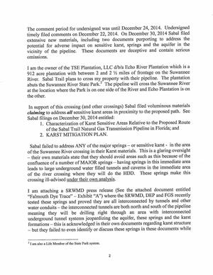 300x388 Sabal failed to address ANY of the major springs, in TSE Plantation against Sabal Trail pipeline, by Thomas S. Edwards, Jr., for WWALS.net, 29 January 2015