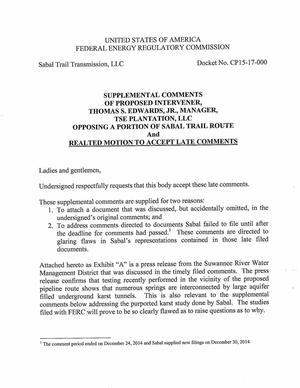 300x388 Two Reasons, in TSE Plantation against Sabal Trail pipeline, by Thomas S. Edwards, Jr., for WWALS.net, 29 January 2015