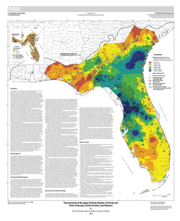 600x738 Transmissivity of the Upper Floridan Aquifer in Florida and Parts of Georgia, South Carolina, and Alabama --USGS Map 3204 2012-04-19, in Wwals leesburg, by John S. Quarterman, for WWALS.net, 13 April 2015