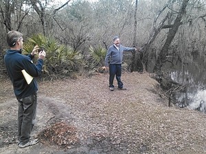 300x225 Dan Chapman and Don Thieme at Cherry Creek Sink, in Sinkholes near the Withlacoochee River, by John S. Quarterman, for WWALS.net, 18 February 2015