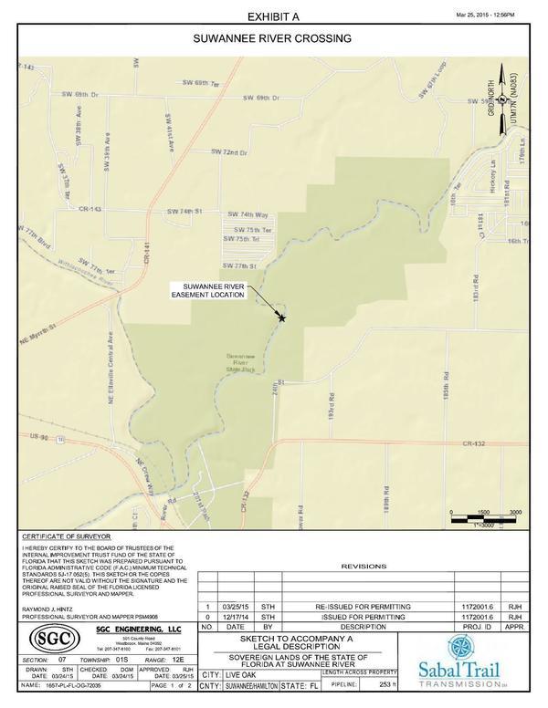 600x776 Location map, in Suwannee River crossing, by Sabal Trail Transmission, for WWALS.net, 10 July 2015