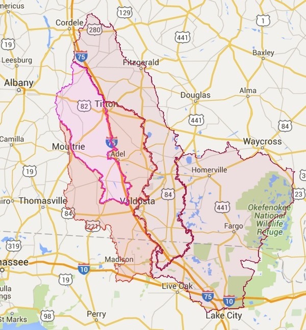 Outlines of watersheds