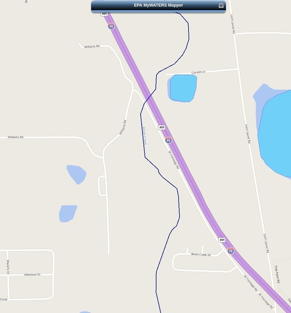 Bevel Creek --EPA MyWaters Mapper