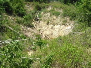 Must be 20-30 feet deep, with only a little water in the bottom 30.3718834, -83.1543350