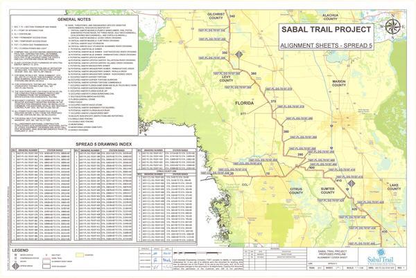 Spread 5: Gilchrist to Lake & Citrus Co., FL