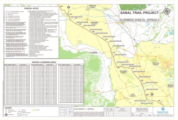 Spread 4: Suwannee, Gilchrist, Alachua, Levy, Marion Co., FL