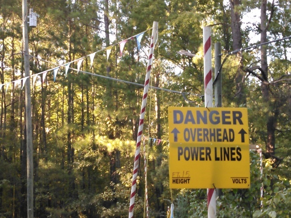 Danger Overhead Power Lines,