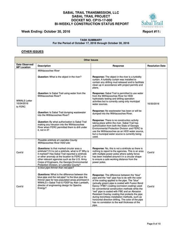 Sabal Trail responses to WWALS questions
