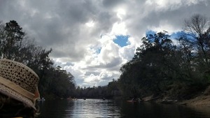 Water protectors downstream, Suwannee River, Sabal Trail crossing, 30.4067260, -83.1565080
