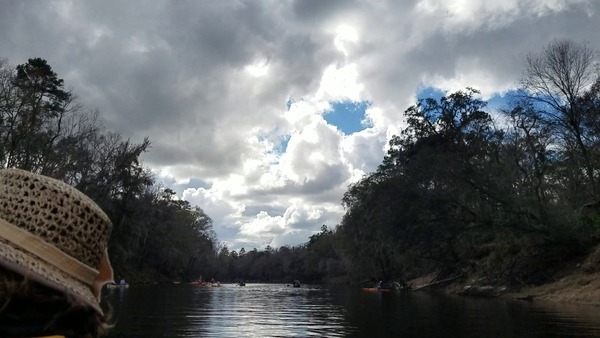 Water protectors downstream, Suwannee River, Sabal Trail crossing,