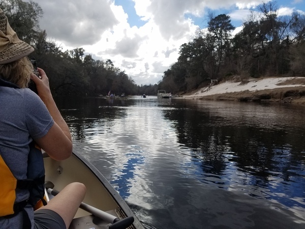 FWS and water protectors at Sabal Trail crossing, Suwannee River,