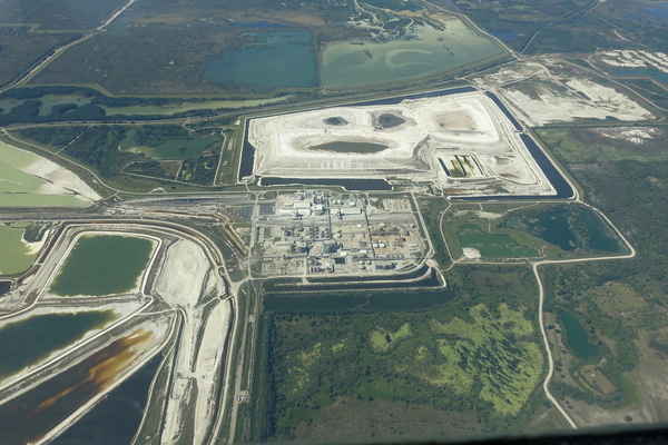 W across PCS Phosphate Plant,