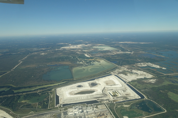 W across PCS Phosphate Mine,