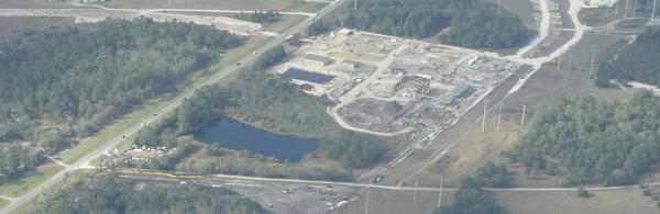 WSW across Reunion Compressor Station,