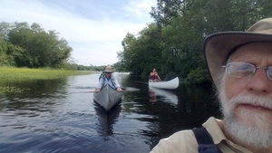Canoes behind 31.1686111, -83.5452778