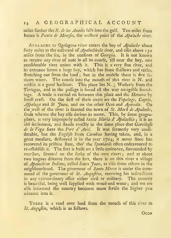 St. Juan River in William Roberts, An account of the first discovery, and natural history of Florida, 1763