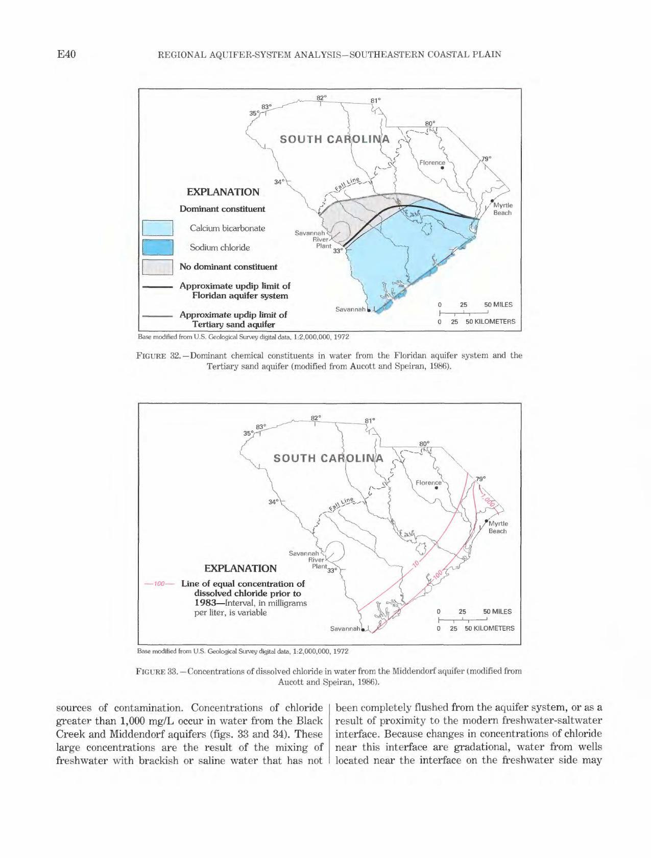 Figure 32. Dominant chemical constituents in water..., 1996-01-01, --Walter R. Aucott, USGS PROFESSIONAL PAPER 1410-E