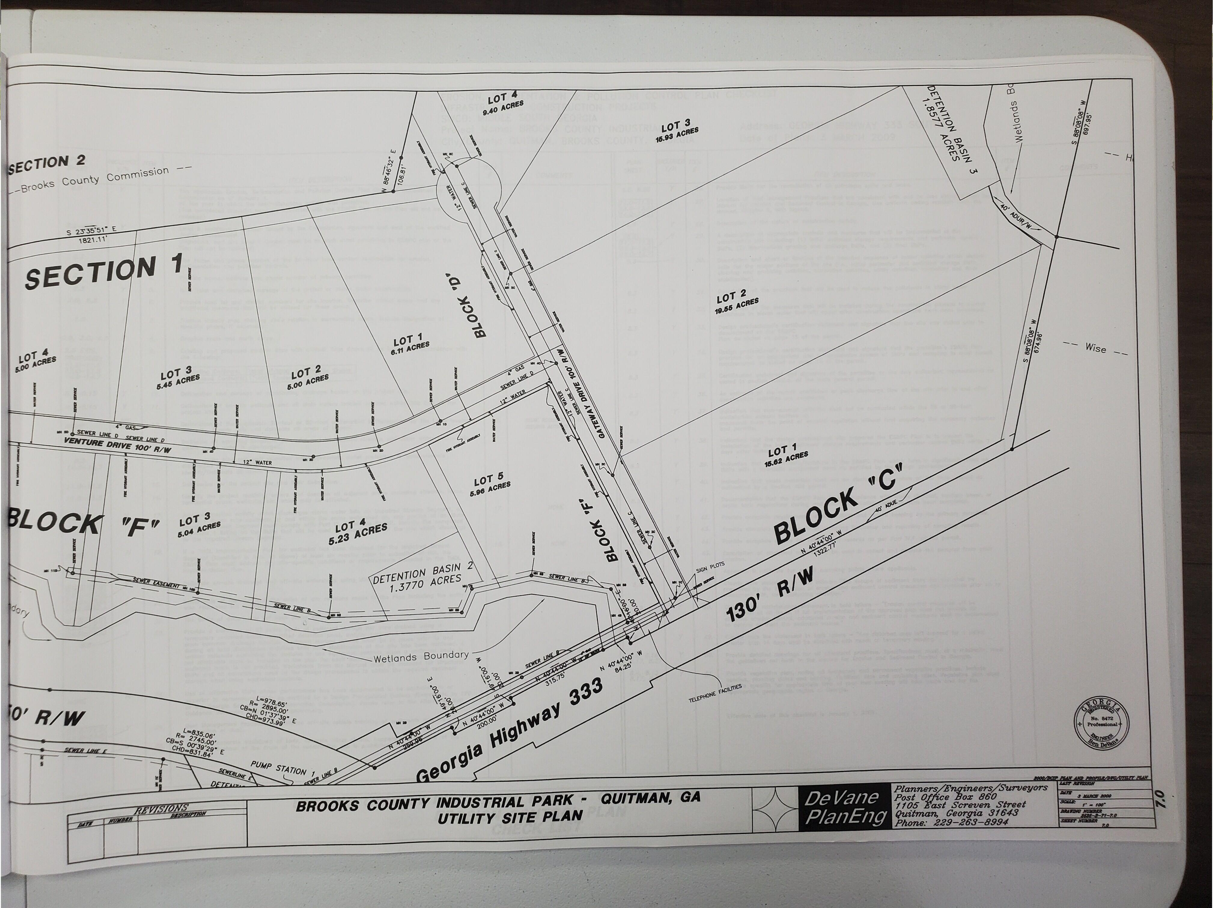 Utility Site Plan south