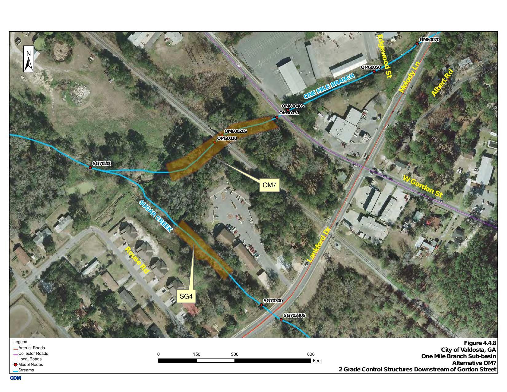 Map: Gordon Street, Lankford Drive, Sugar Creek