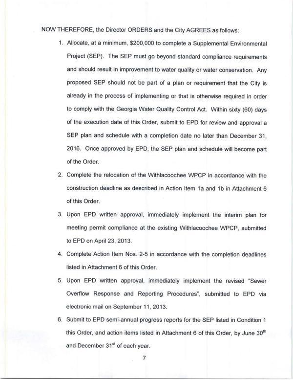 Director ORDERS and the City AGREES