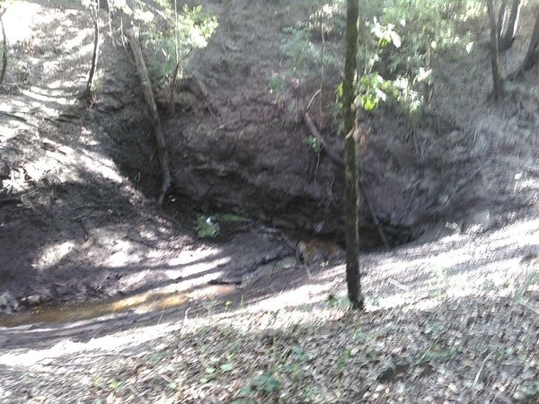Swirling into the ground