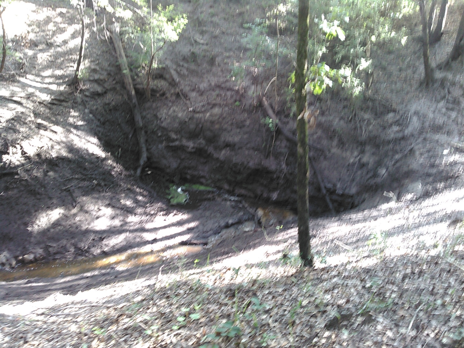 Swirling into the ground