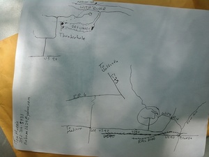 [Map: Thunderhole by Withlacoochee River near US 90 and Suwannee River]