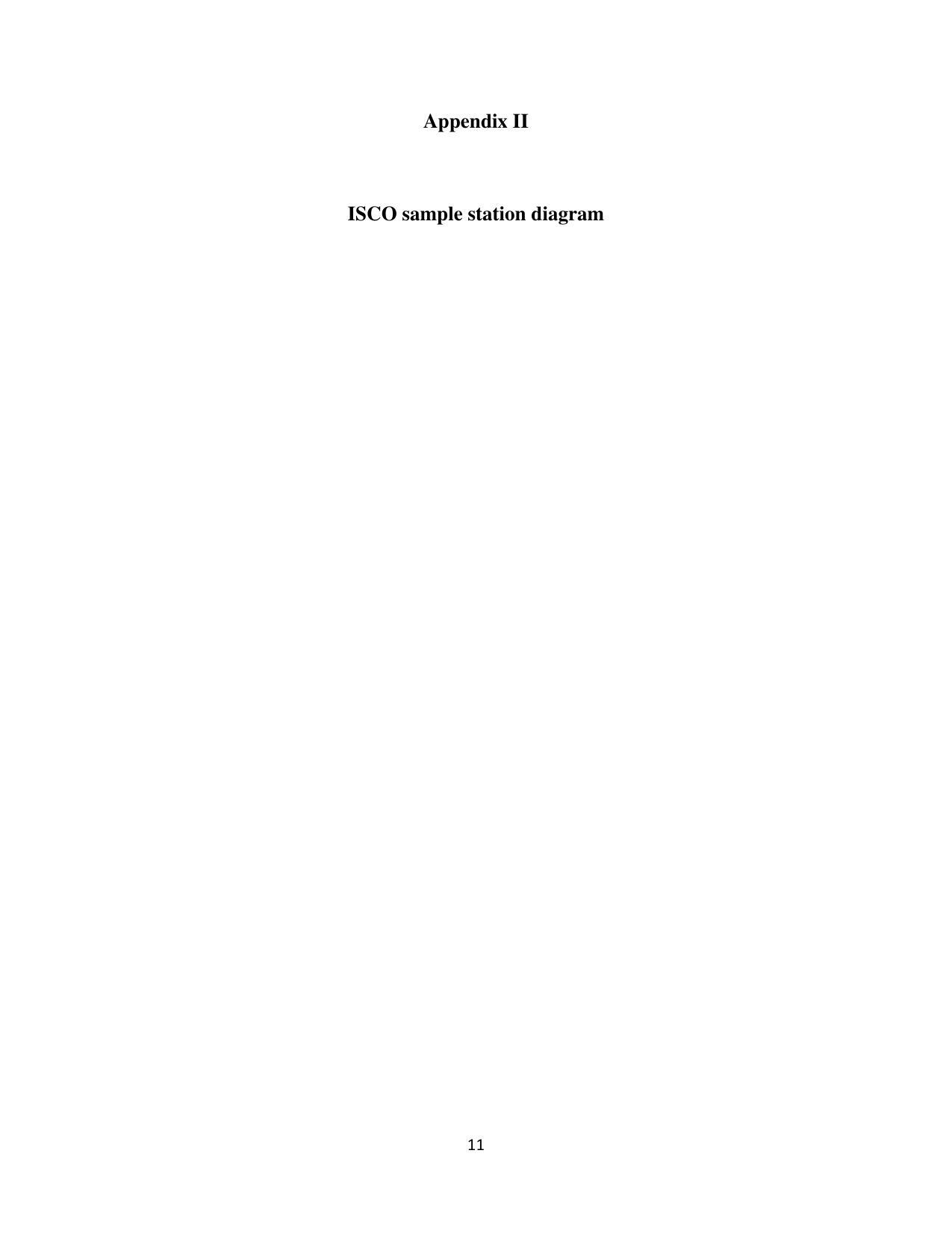Appendix II: ISCO sample station diagram