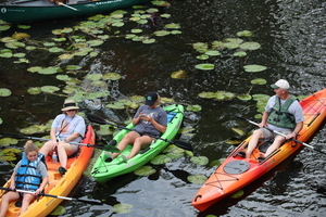 [Kayaks and lily pads]