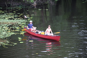 [Canoe around the left]