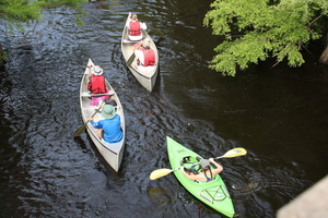 [2 tandem canoes, 1 kayak]