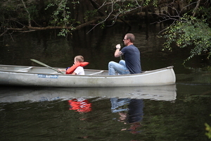 [Luke and Colt Key father-son canoe]