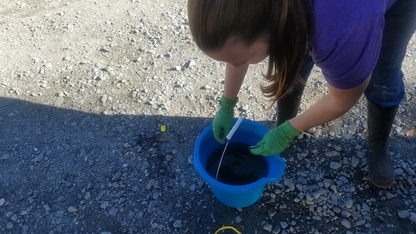 2. Get 5 ml river water from the bucket