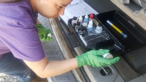 3. Add 10 drops of the pH wide range indicator to each tube.