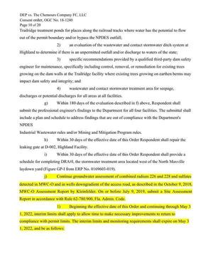 [Radium and sufates groundwater assessment continued]