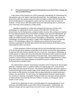 [III. Proposed Protocols to Implement Existing Rules Concerning Fertilizer, Sewage, and Manure (FSM) Pollution]