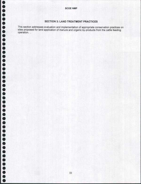 SECTION 3: LAND TREATMENT PRACTICES