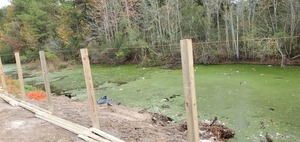[Leveling fence posts]