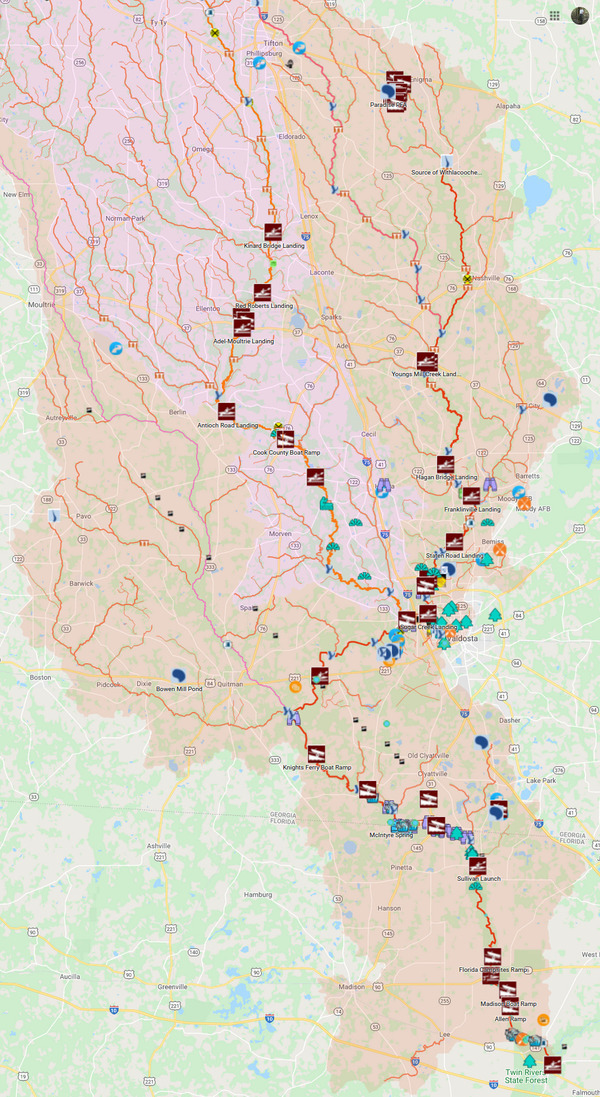 [Tifton Gauge down Withlacoochee River to Suwannee River]