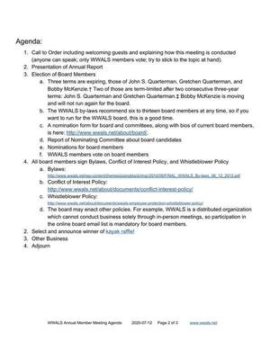 [Agenda: Annual Member Meeting]