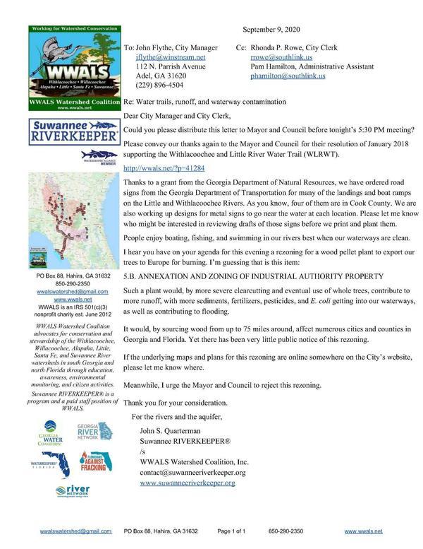 [WWALS to Adel, Water Trails and pellet plant 2020-09-08]