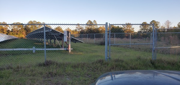 Gate in chainlink fence