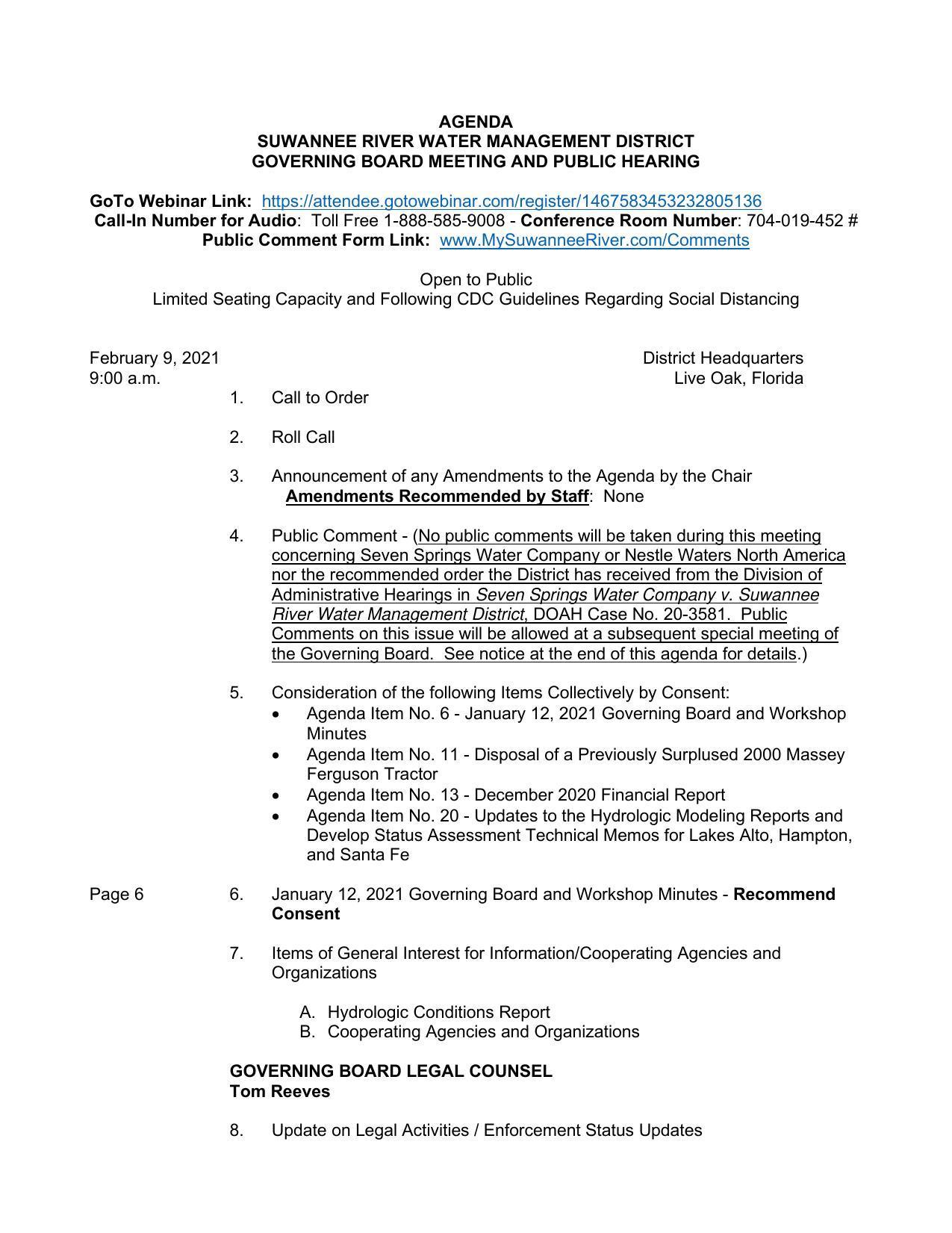 No comments about Nestle at this meeting