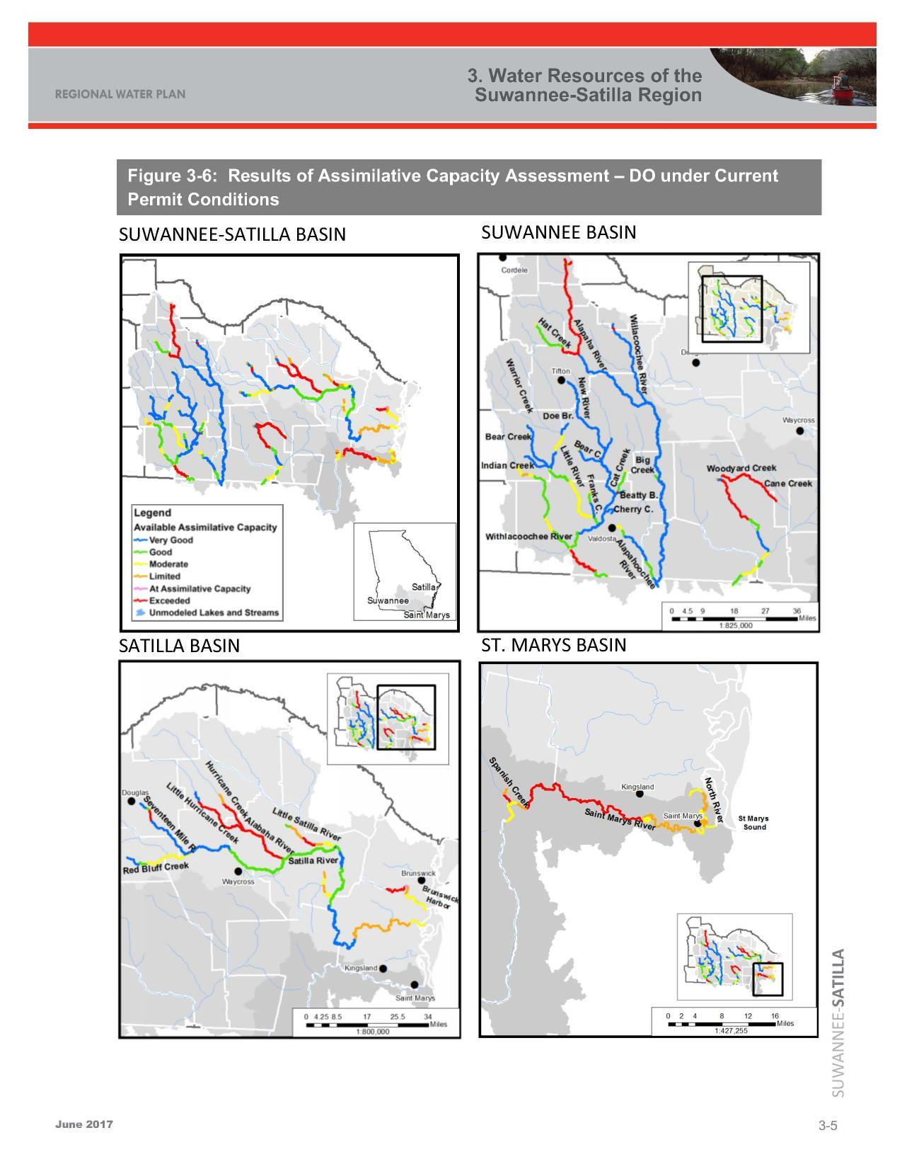 Figure 3-6: DO Assimilative Capacity, Current Conditions (Per Basin)