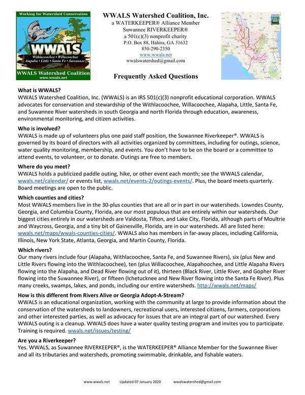 [WWALS Frequently Asked Questions]