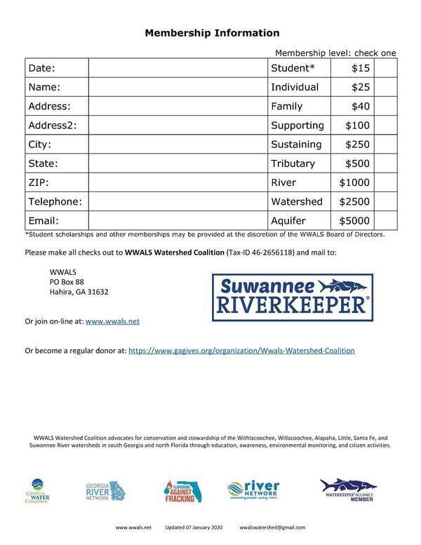 [WWALS Membership Information Form]