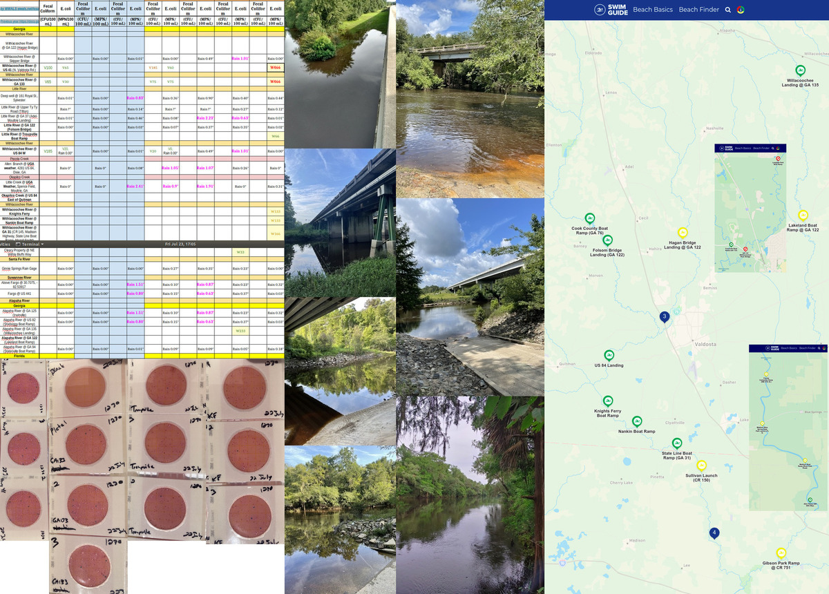 [Chart, Up and Down Withlacoochee River, Map]